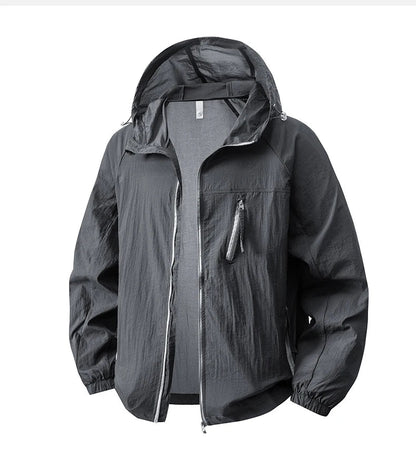 Summer Windbreaker Men Women Lightweight Sun Protection Jacket Unisex Camping Climbing Hiking Outdoor Sports Anti-UV Coat