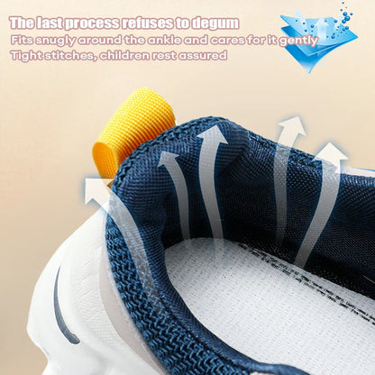 Boys' Summer Mesh Breathable Sneakers Anti-Skid Outdoor Tennis Shoes for Children Sport Running Size 28-39