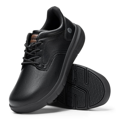 Men'S Shoes Wide Width Leather Slip-On Casual Shoes Lightweight For Swollen Feet With Arch Support Pain Relief
