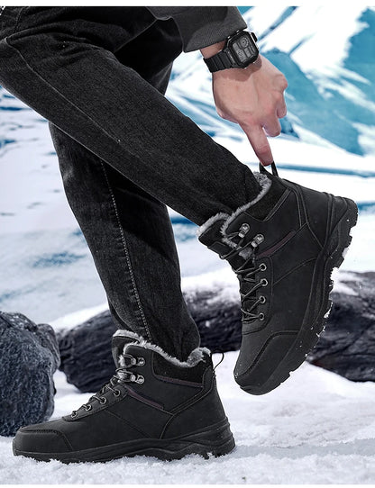 snow boots men winter boots keep warm plush boots hiking boots men casual shoes men mountain snow boots