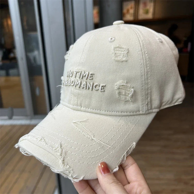 New Big Head Sports Hat Women Versatile Embroidery Contrasting Baseball Cap Men Outdoor Leisure Sunshade Adjustable Hip-hop Hat