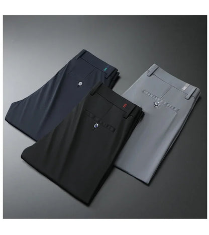 High Elastic Ultra-thin Casual Pants Men's Quick-drying Comfortable Soft Business Korean Spring Summer Trousers Brand Clothes