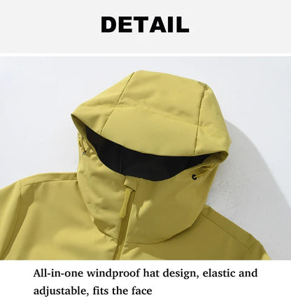 Men's Women's Waterproof Windbreaker Hiking Trekking Jackets Unisex Outdoor Sporty Rain Coat Windproof Climbing Clothes