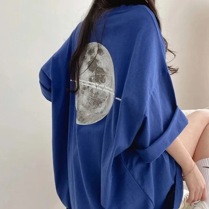 2024 Summer Women Short Sleeve T-shirts Harajuku Streetwear Female O-neck Pullover Tops Korean Style Ladies Casual Loose Tees