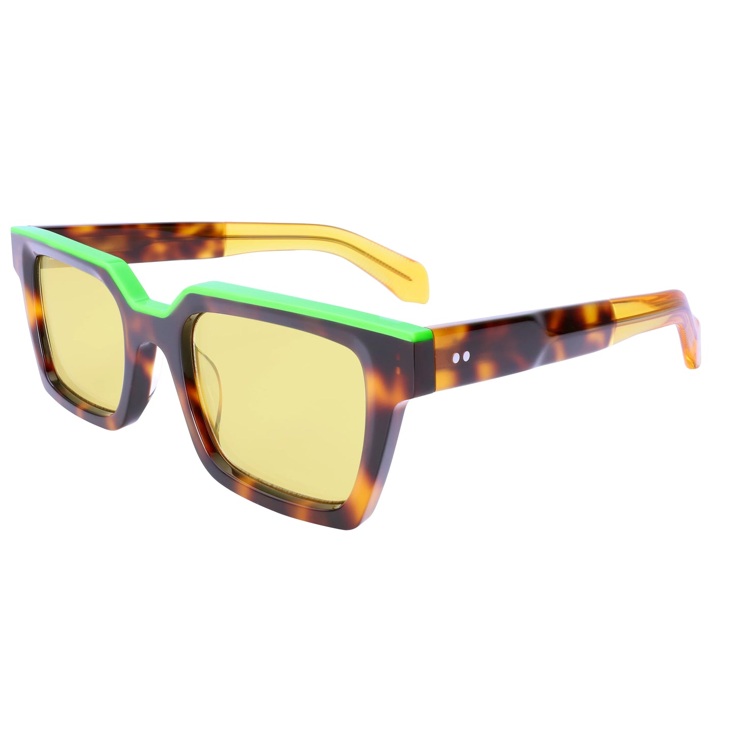 Acetate Frame Glasses for Men Oversized Polarized Sunglasses Women Trendy Retro Wide Keyhole Bridge UV400 Protection