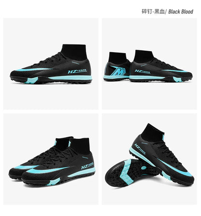 New Men Soccer Shoes Breathable Cleats Football Boots Training Boys Long Spikes Adult Outdoor Sport Non Slip Match Comfortable
