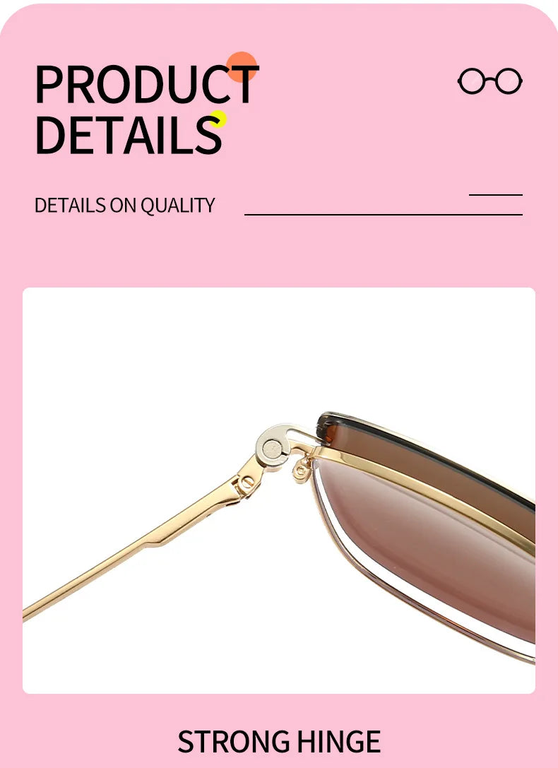 New Fashion Cat Eye Polarized Sunglasses Magnetic Clip-On Myopia Optical Glasses Customizable Prescription 7015