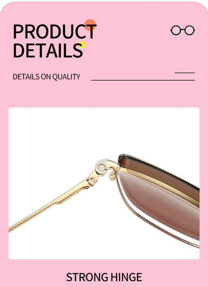 New Fashion Cat Eye Polarized Sunglasses Magnetic Clip-On Myopia Optical Glasses Customizable Prescription 7015