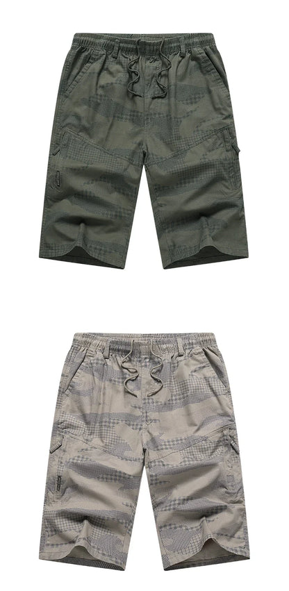 High Quality Men's Camouflage Shorts Print Casual Short Pants 6XL Plus Size Below Knee Shorts Homme Sprots Pants
