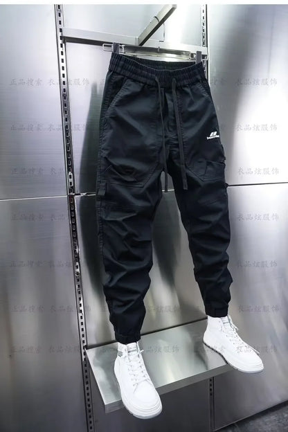 Multi-Pocket Cargo Pants Solid Color Casual Harem Pencil Trousers Outdoor Jogging Sweatpants Luxury Brand Men's Clothing