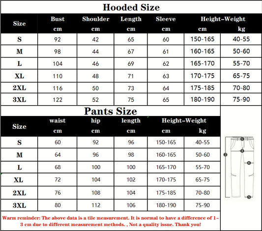 2025 Men Tracksuit Honda motor Wing Printed Hoodie Suits Hooded Sweatshirt+Pants 2 Pieces Men Sets Running Fitness Men Clothing