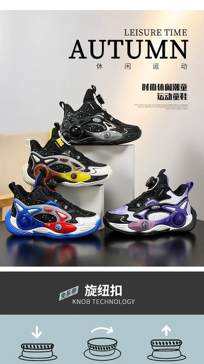 Children‘s Basketball Shoes Non-slip Waterproof Basketball Training Sneakers Boys Girls Cushioned Athletic Shoes Running Shoes