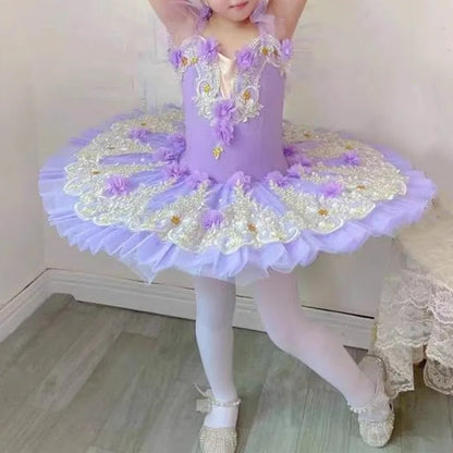 Summer Kids Ballet Dress Girls Children Clothes Princess Dress Women Ballet Tutu Dance Costumes Mother Daughter Outfit Vestido