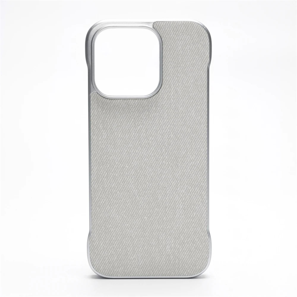 Ultra Thin Frameless Cloth Texture Magnetic Case For iPhone 17 Air 16 Pro Max 15 14 MagSafe Wireless Charge Borderless Hard Cove