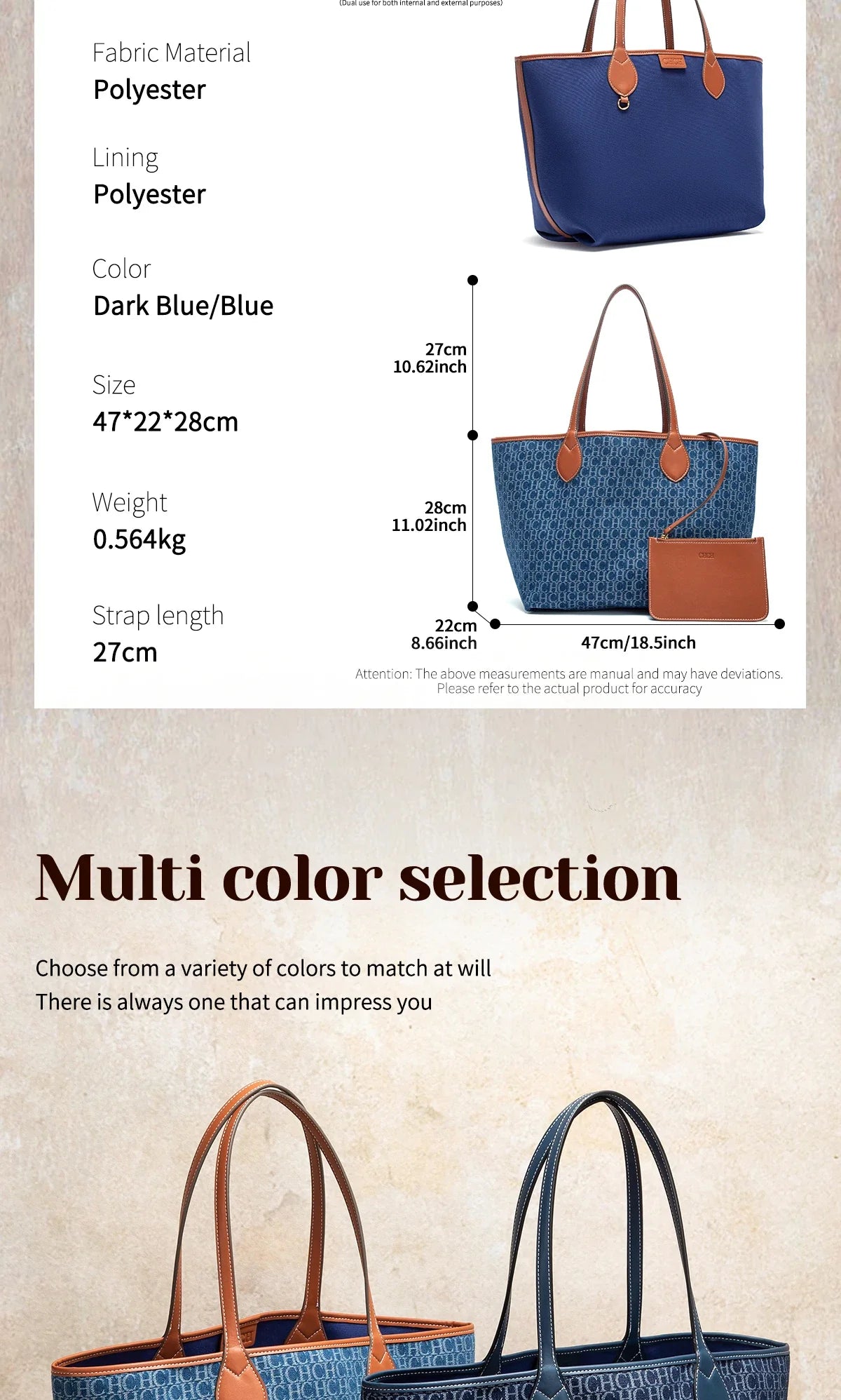 Women's Tote Bag New Simple Double sided Available Mother and Child Large Capacity Casual Handbag Shopping Bag