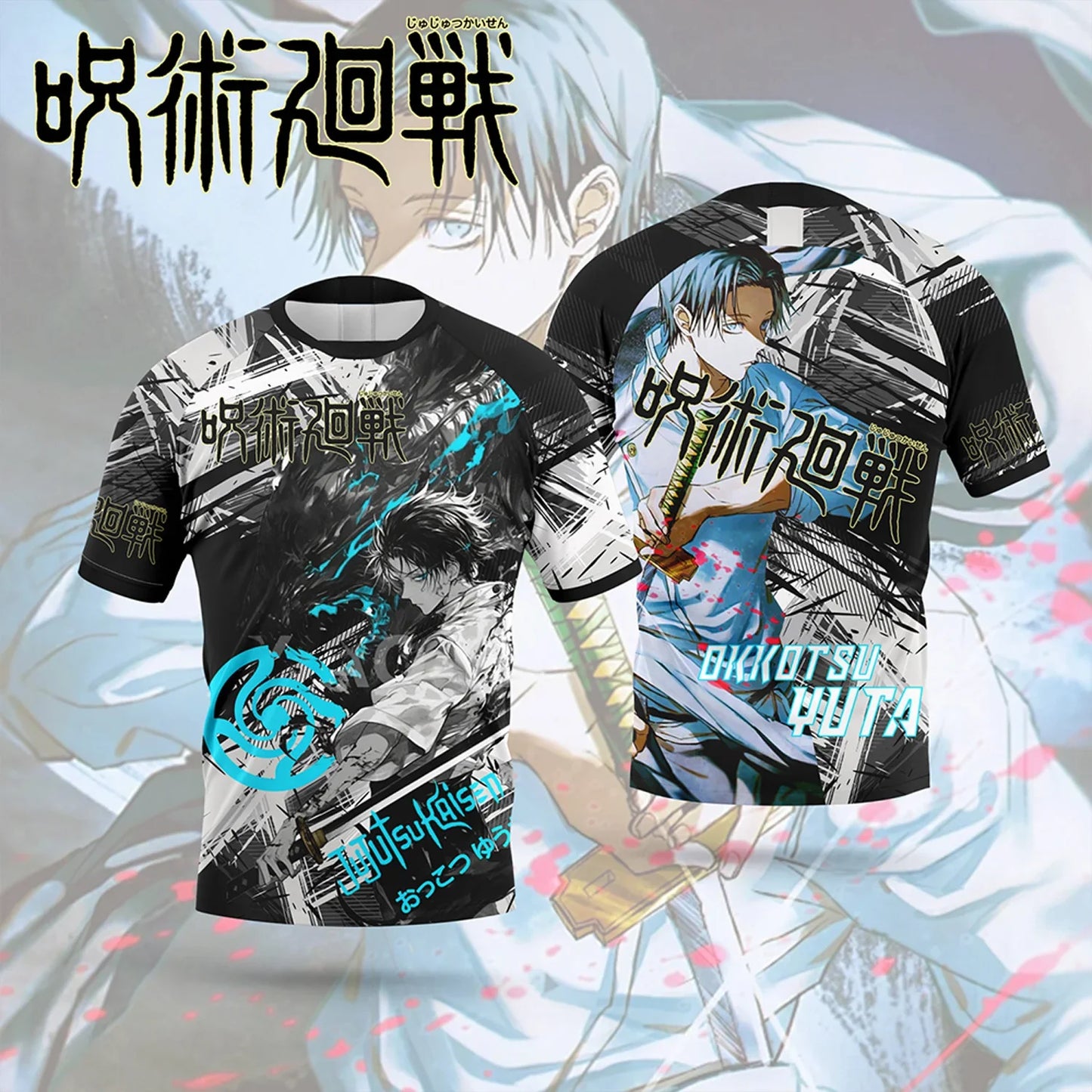 Bandai Jujutsu Kaisen Anime Character-themed Jerseys Adult Kids Athleisure T-Shirts Summer Quick-drying Soft Lightweight Comfy