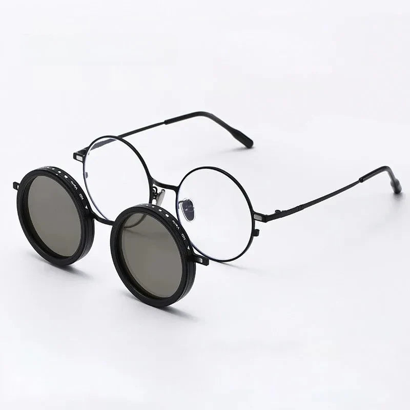 High Quality Magnetic Clip ND9 Rotating Adjustable Dimming Polarized Sunglasses Prescription Available Fishing Shades UV400