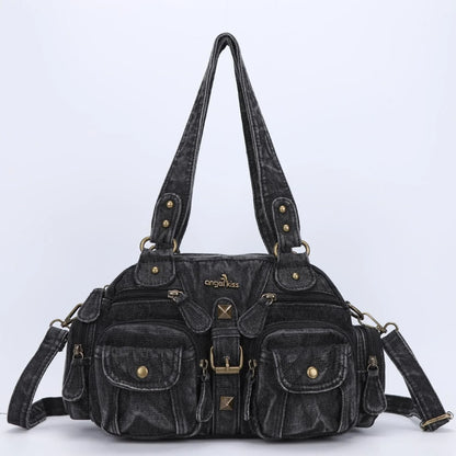 Women Handbags Satchel Top-handle Handbag Denim Shoulder Bag Dumpling Pack Give Gifts Shoulder Bags Phone Money Pack