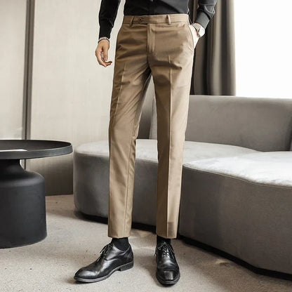 Formal Pants Men 2024 New Elegant Man Office Work Pants Casual Elastic Men's Trousers Men 17 Colors Pantalones Hombre