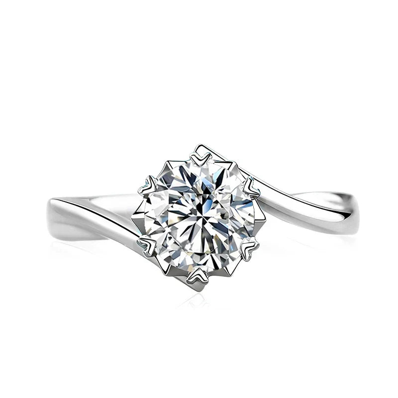 Black Pink Moissanite Women Rings S925 Sterling Silver Jewelry For Wedding Engagement Ring With Certified Women's Ring