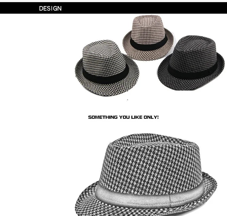 Spring Summer New Middle Aged Men's Top Hat Fashion Knitted Jazz Gentleman Black Chapeay Fedoras Bucket Hat Caps