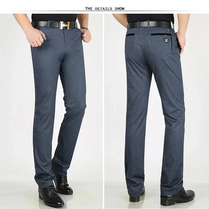 Men's Suit Pants High Quality Summer Men Dress Pants Straight Business Mens Formal Pants Big Size Classical Trousers