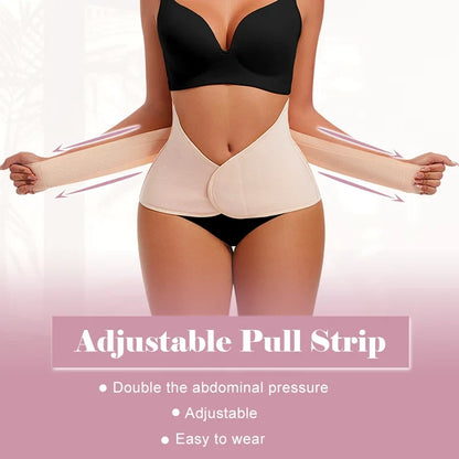 3 In 1 Postpartum Waist Trainer Body Shaper Compression Tummy Girdles Corset Belt Shapewear Faja