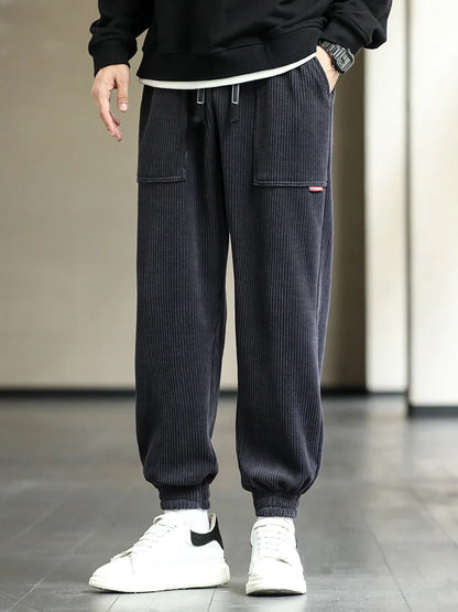 Pants Men Loose Fit Baggy Sweatpants Casual Fashion Streetwear Trend Autumn Winter Harem Joggers Trouser Male Plus SIze