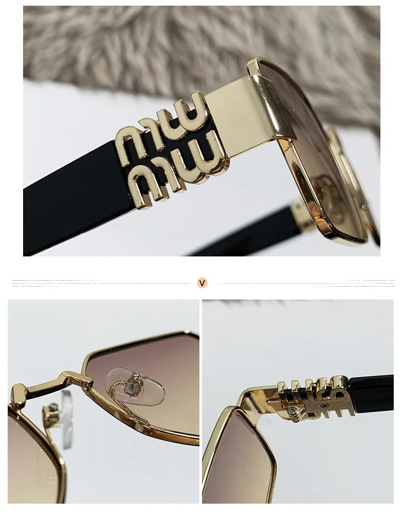 Metal Women's Sunglasses High Quality High Sense Trend Street Sun Glasses Girls Sunshade Glasses UV400