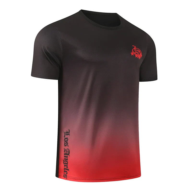 1/3 Piece Men's Four Season Printed Short Sleeved Sports Fitness Quick Drying Comfortable Plus Size Youth Casual Basic Top