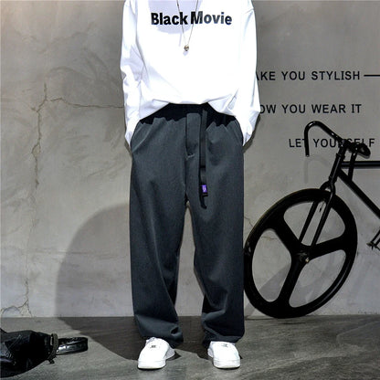 Japanese Vintage Casual Baggy Pants Mens Clothing High Quality Trend Straight Pants Fashion Loose Trousers Streetwear Pants Male