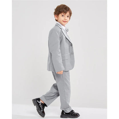5Pcs/6Pcs Boys Suits Tuxedo Formal Blazer Page Boy Suit Slim fit for Wedding Party 2-14Years