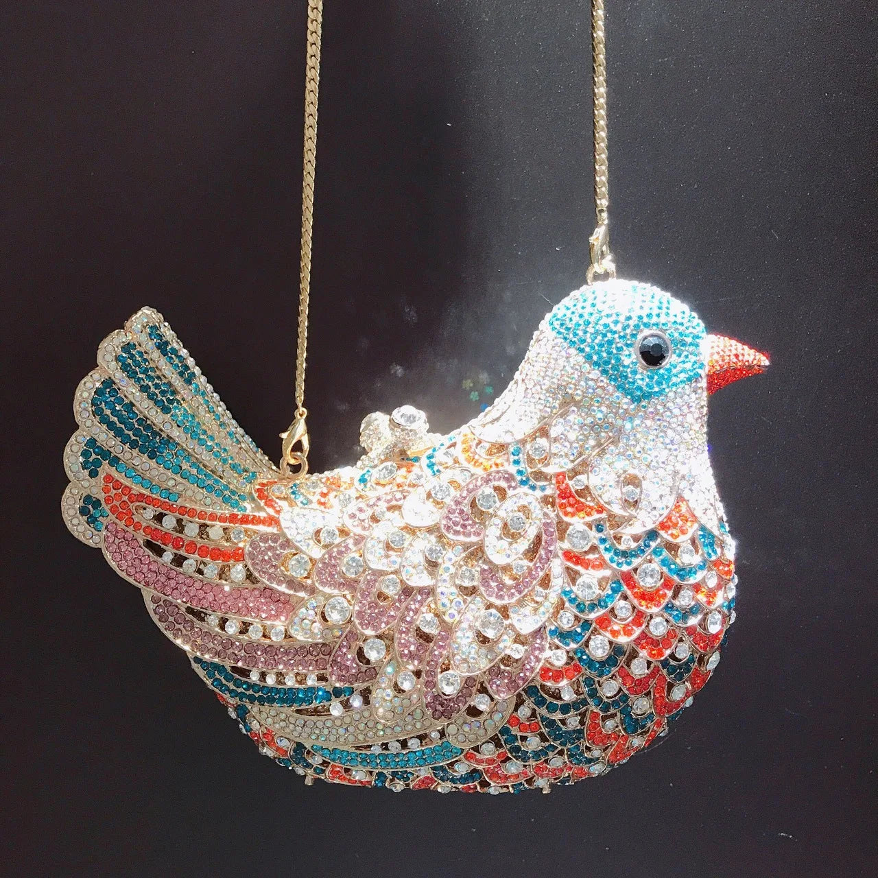 Birds Doves Animals Diamond Bags Rhinestone Dinner Bags Banquet Crystal Clutch Purse Luxury Designer Handbags Unique Party Bags