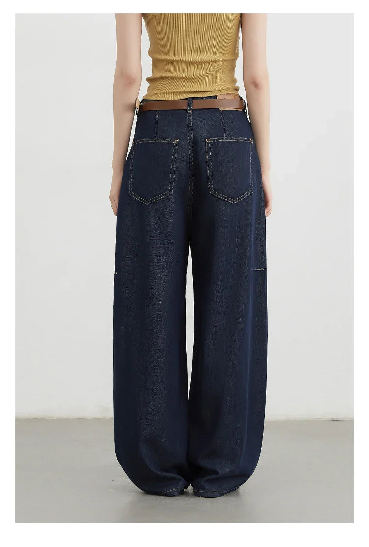 Women's Jeans Loose Casual New High Waist Split Female Wide Leg Denim Pants  Spring Autumn 2025