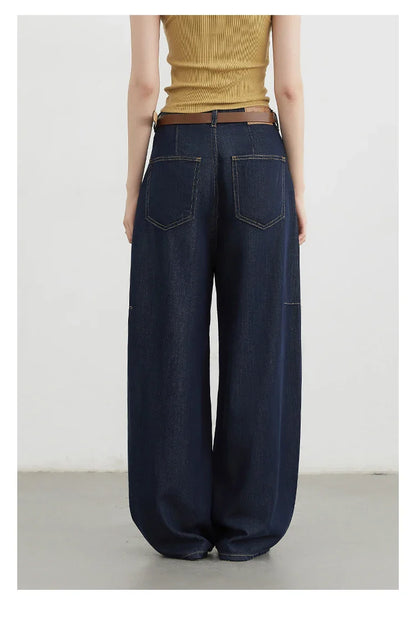 Women's Jeans Loose Casual New High Waist Split Female Wide Leg Denim Pants  Spring Autumn 2025