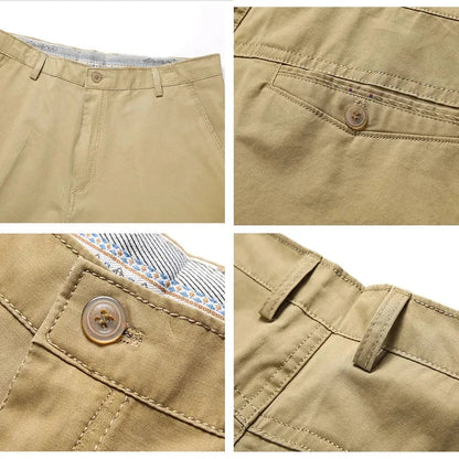 Casual Cotton Shorts Men Summer Knee Pants Breathable Classic Bermuda Shorts Outdoor Clothes Black Male Short Pants