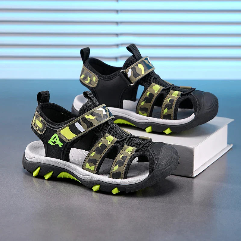 Children's Anti-Slip Summer Sandals for Boys Outdoor Anti-Collision Casual Walking Shoe Soft Bottom Breathable Kids Beach Sandal