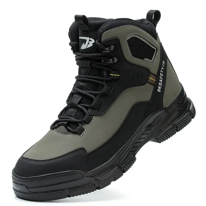 New 2024 Fashion Winter Warm Labor Boots For Men Waterproof Steel Toe Cap Safety Work Shoes Sneakers Male Footwear
