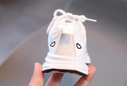 Spring and Autumn Children Sports Shoes Unisex Kids Sneakers Mesh Upper Breathable Basketball Shoes Tennis Casual Flats Footwear
