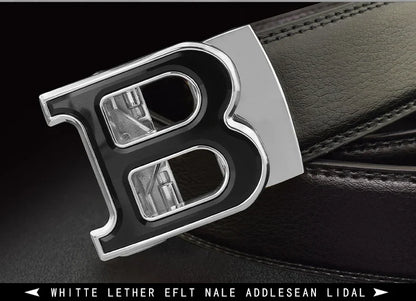 High Quality B Letter White Belt Men Classic Exquisite Designer Belt Men Fashion Luxury Designer Leather Belt