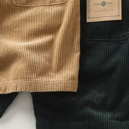 2026 Summer Casual Corduroy Y2K Shorts For Men American Retro Loose Straight Short Pants High Street Fashion Gym Bermudas
