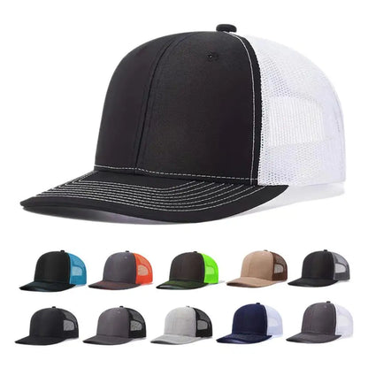 Hot Sale Unisex Cap Slight Curved Brim Style Trucker Hat  Men & Women Casual Outdoor Breathable Summer Cap