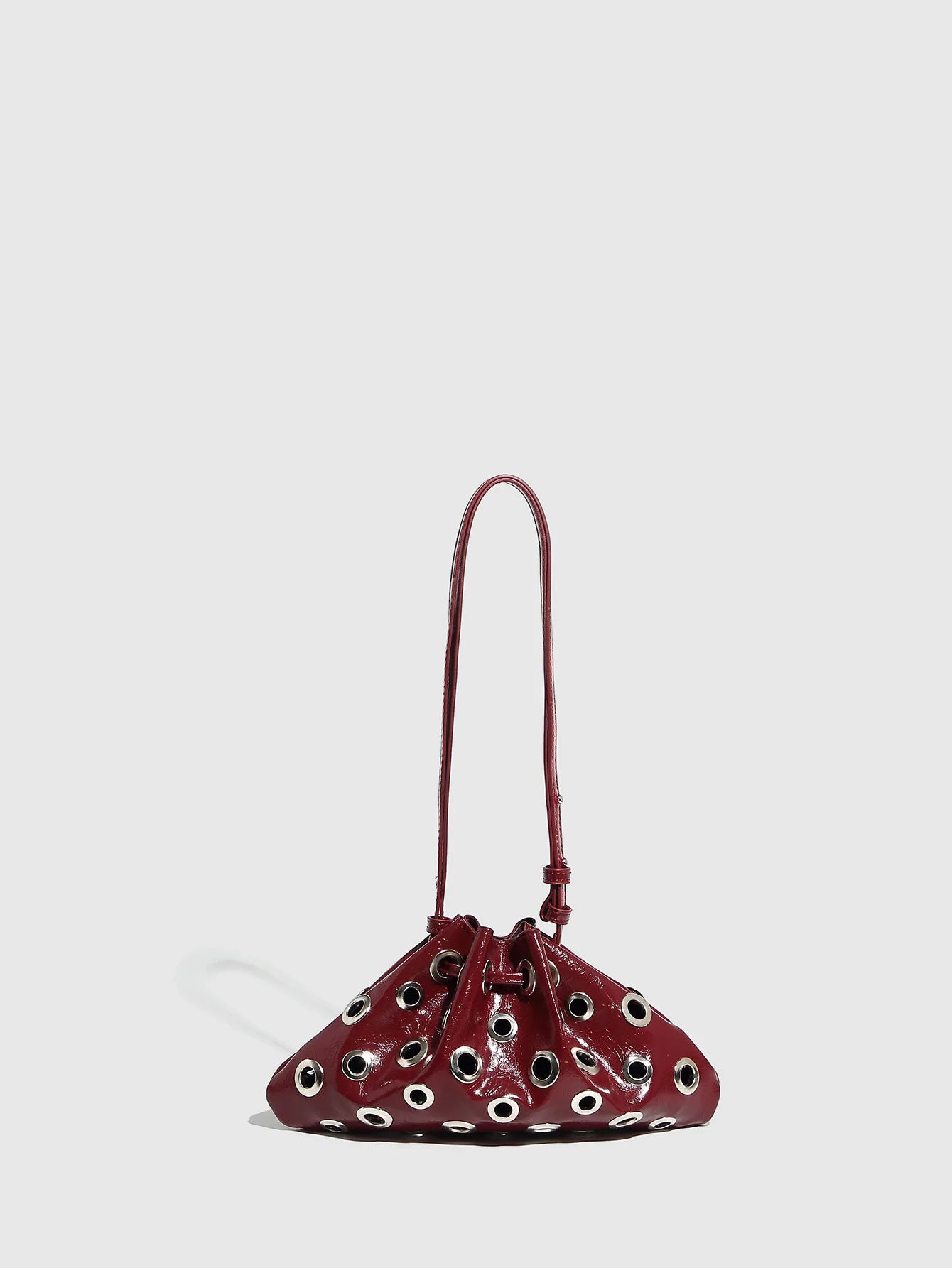 Hollow Rivet Designer Shoulder Bag Designer Luxury Bags Women 2025 Drawstring Bucket Bags High Quality Handbags Mini Purses Chic