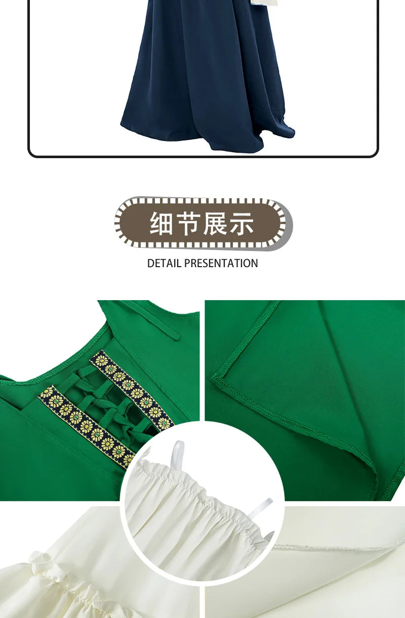 Medieval Renaissance Drama Dance Costume Halloween Girdle Cos Dress Halloween Costumes for Women Dress Love Live Cosplay