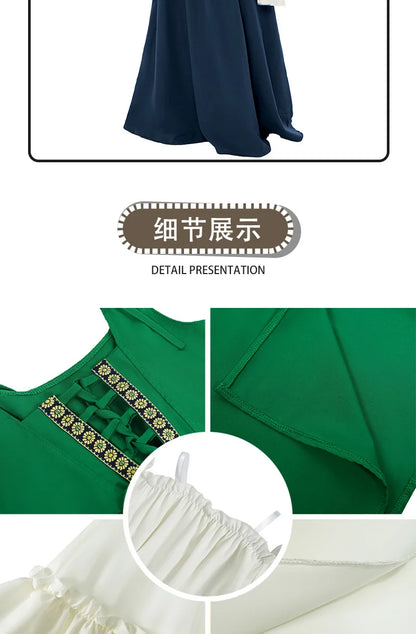 Medieval Renaissance Drama Dance Costume Halloween Girdle Cos Dress Halloween Costumes for Women Dress Love Live Cosplay