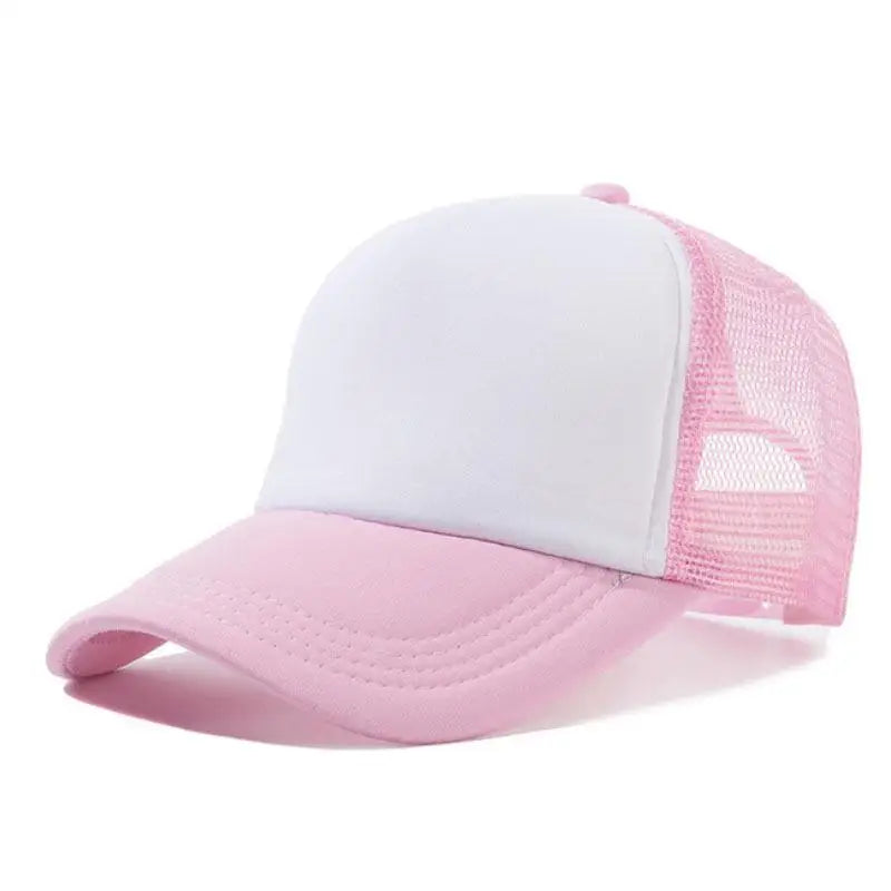 Mesh Baseball Cap Adjustable Snapback Hats For Women Men Unisex Hip Hop Trucker Cap Dad Hat Sponge Soft Breathable Black