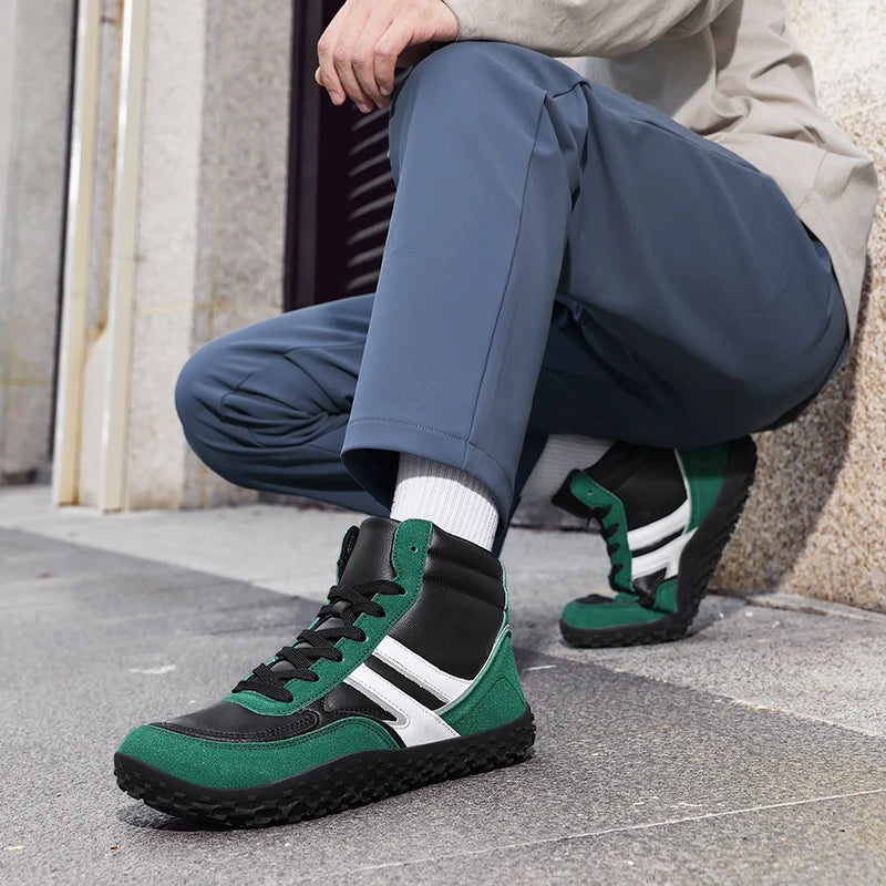 New Winter Booties Outdoor Waterproof Barefoot Boots For Men Ankle Boots Minimalist Barefoot Non-slip Casual Sneakers Big Size