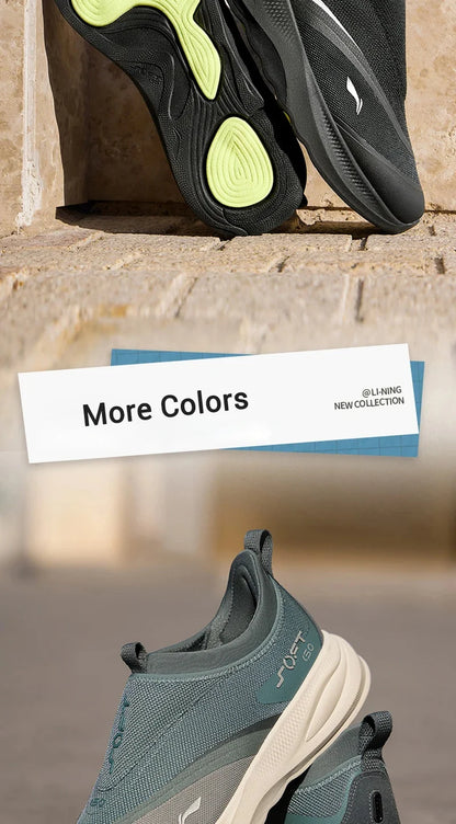 Men's SOFT GO 2 Walking Shoes COMFOAM Slip-on Soft Thick Heel LiNing Comfortable Wearable Sports Casual Shoes AGLV005