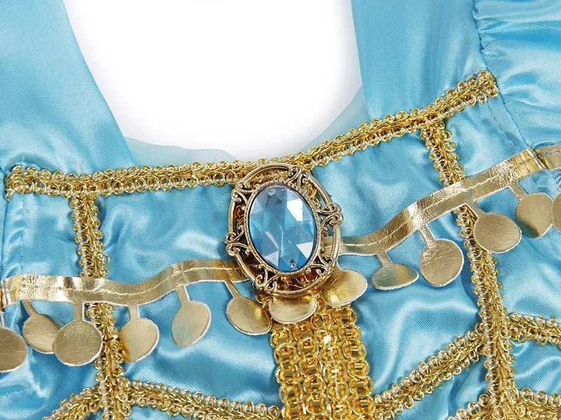 Halloween Party Princess Dress Kids Jasmine Costume