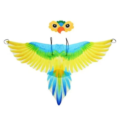 Bird Costume cape and Mask Parrot Wings Cape Dress up Shawl Cloak for  Day Festival Masquerade Party Boys Girls